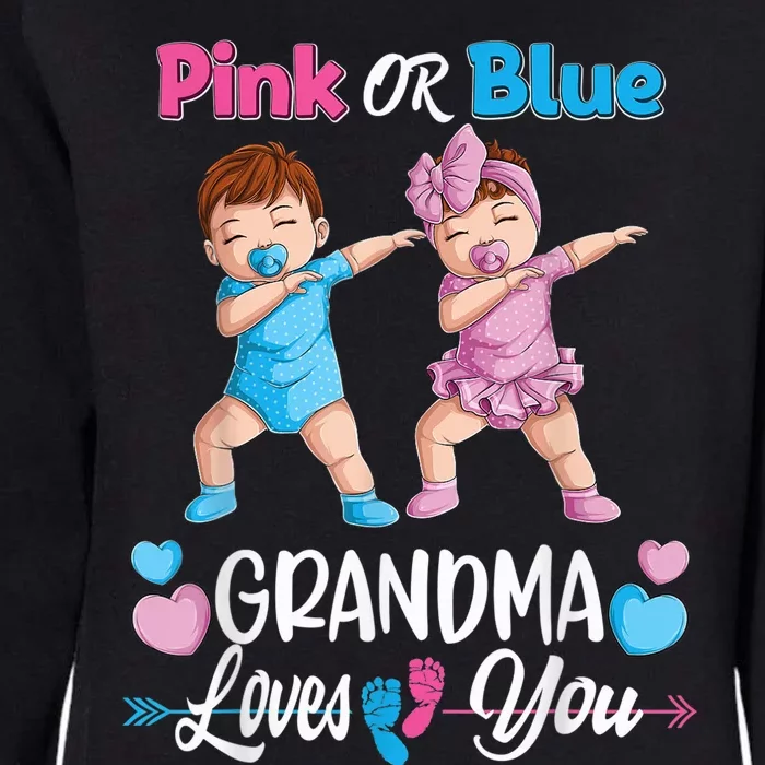 Pink Or Blue Grandma Loves You Baby Gender Reveal Party Womens California Wash Sweatshirt