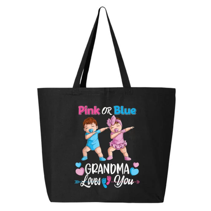 Pink Or Blue Grandma Loves You Baby Gender Reveal Party 25L Jumbo Tote