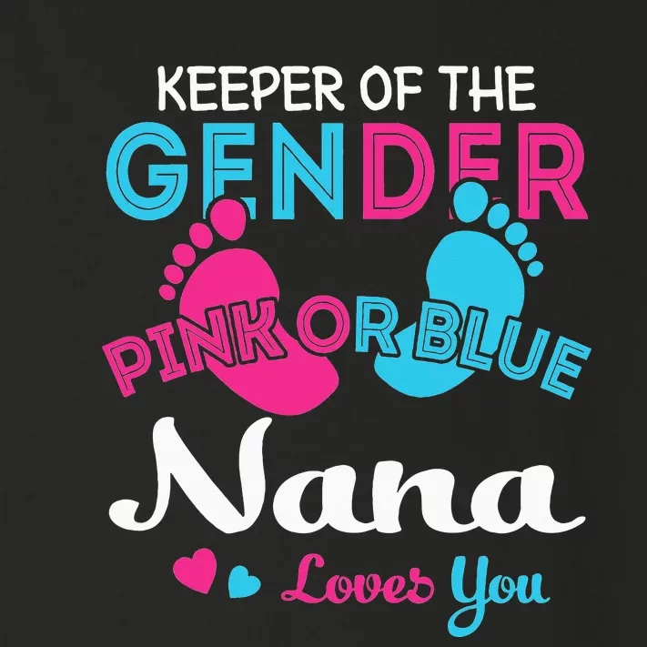 Pink or Blue Nana Loves You Gender Reveal Grandma Toddler Long Sleeve Shirt