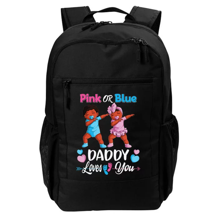 Pink Or Blue Daddy Loves You Black Baby Gender Reveal Party Daily Commute Backpack