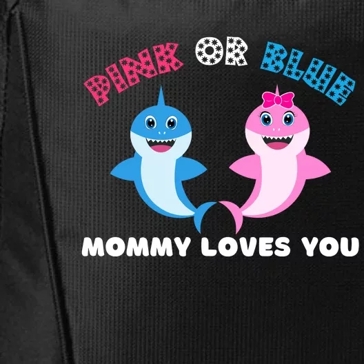 Pink Or Blue Mommy Loves You Gender Reveal Maternity City Backpack