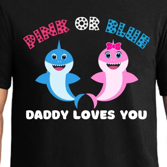 Pink Or Blue Daddy Loves You Gender Reveal Maternity Pajama Set