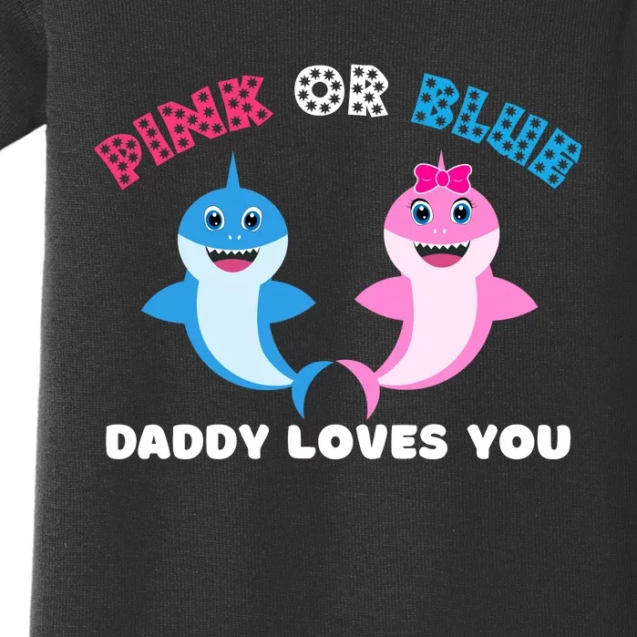 Pink Or Blue Daddy Loves You Gender Reveal Maternity Baby Bodysuit