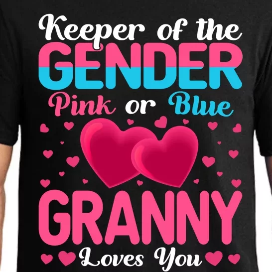 Pink Or Blue Granny Loves You Keeper Gender Reveal Baby Gift Pajama Set