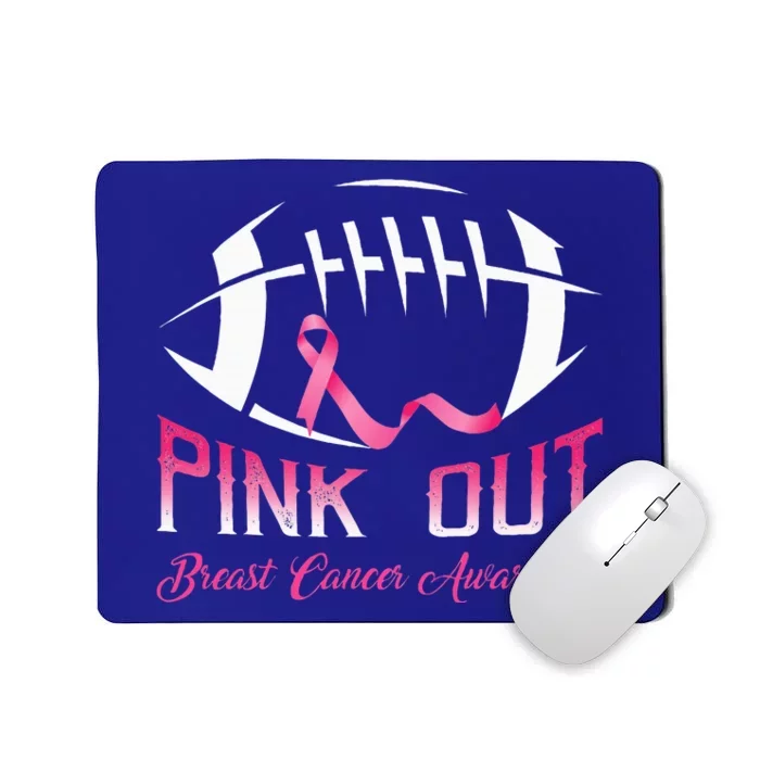 Pink Out Breast Cancer Football Mousepad