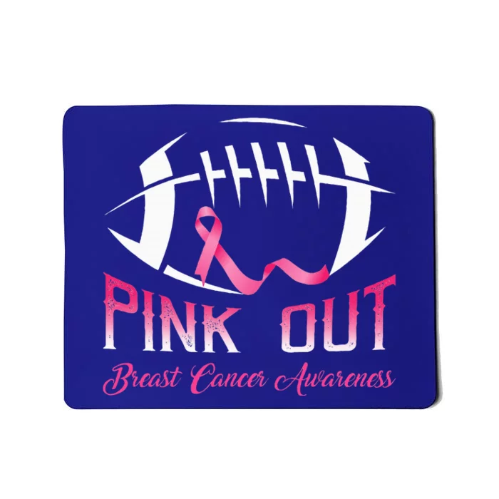 Pink Out Breast Cancer Football Mousepad