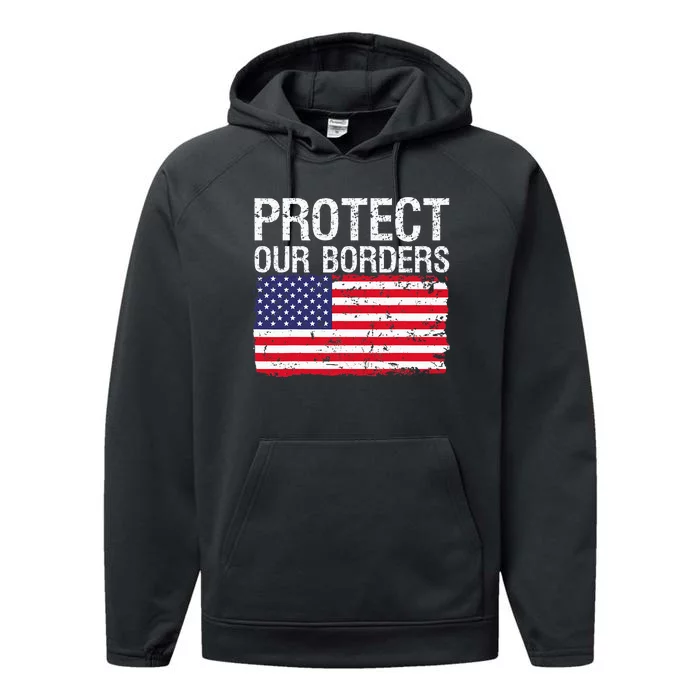 Protect Our Borders Law Enforcement Legal Immigration Performance Fleece Hoodie