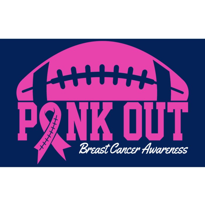 Pink Out Breast Cancer Awareness Football Ribbon Bumper Sticker