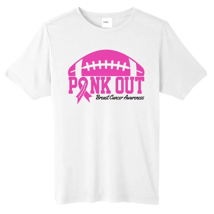 Pink Out Breast Cancer Awareness Football Ribbon ChromaSoft Performance T-Shirt