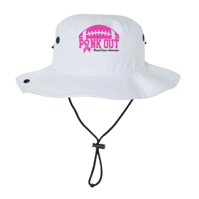 Pink Out Breast Cancer Awareness Football Ribbon Legacy Cool Fit Booney Bucket Hat