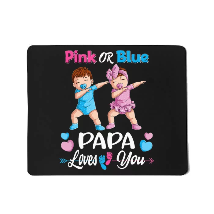 Pink Or Blue Papa Loves You Baby Gender Reveal Party Mousepad