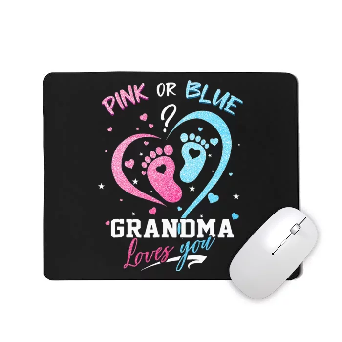 Pink Or Blue Grandma Loves You Gender Reveal Baby Gifts Mom Mousepad