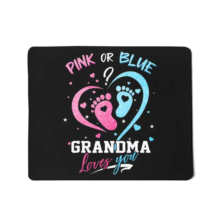 Pink Or Blue Grandma Loves You Gender Reveal Baby Gifts Mom Mousepad