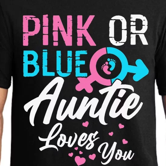 Pink Or Blue Auntie Loves You Gender Reveal Aunt Pajama Set