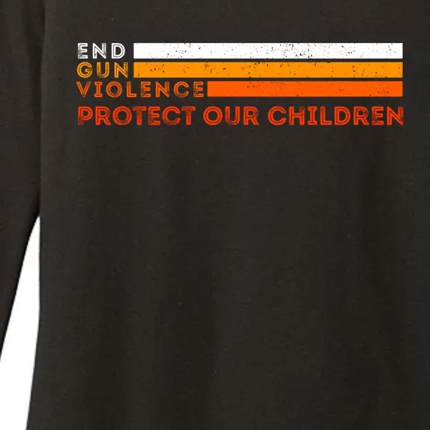 Protect Our Children Orange Mom Dad Enough End Gun Violence Womens CVC Long Sleeve Shirt