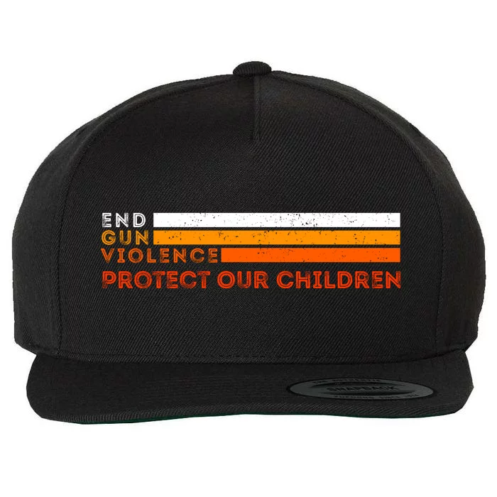 Protect Our Children Orange Mom Dad Enough End Gun Violence Wool Snapback Cap