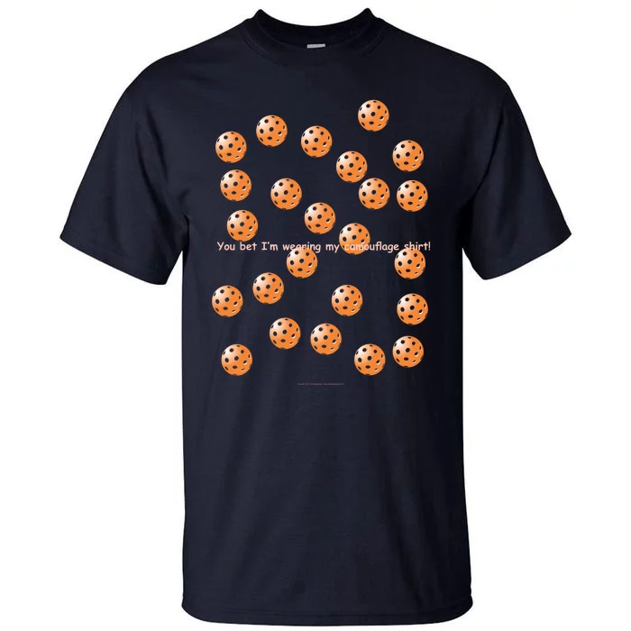 Pickleball Orange Camouflauge Shirt! Tall T-Shirt