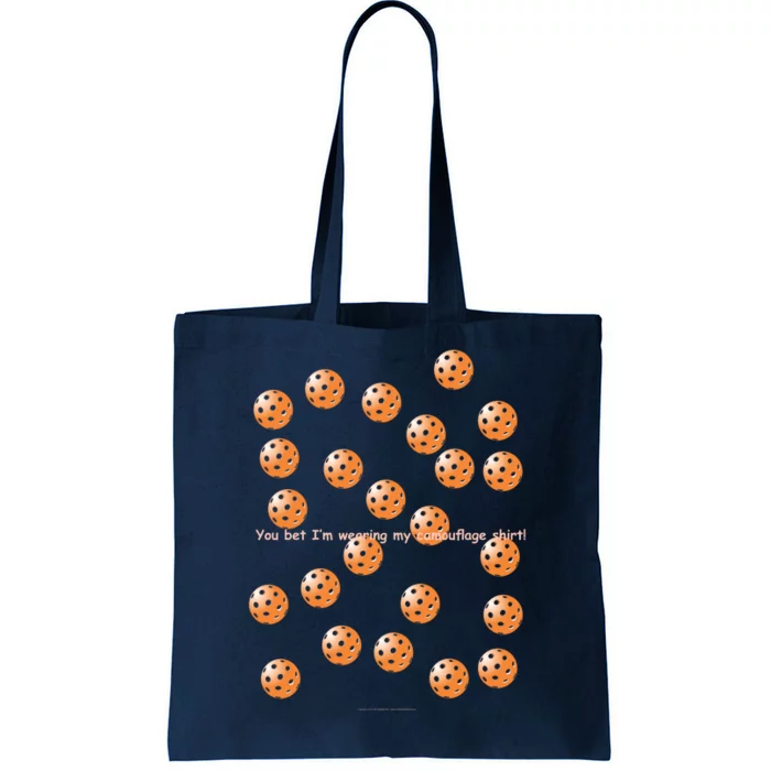 Pickleball Orange Camouflauge Shirt! Tote Bag