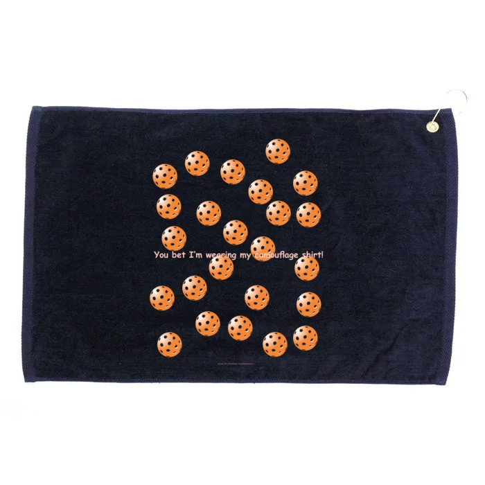 Pickleball Orange Camouflauge Shirt! Grommeted Golf Towel