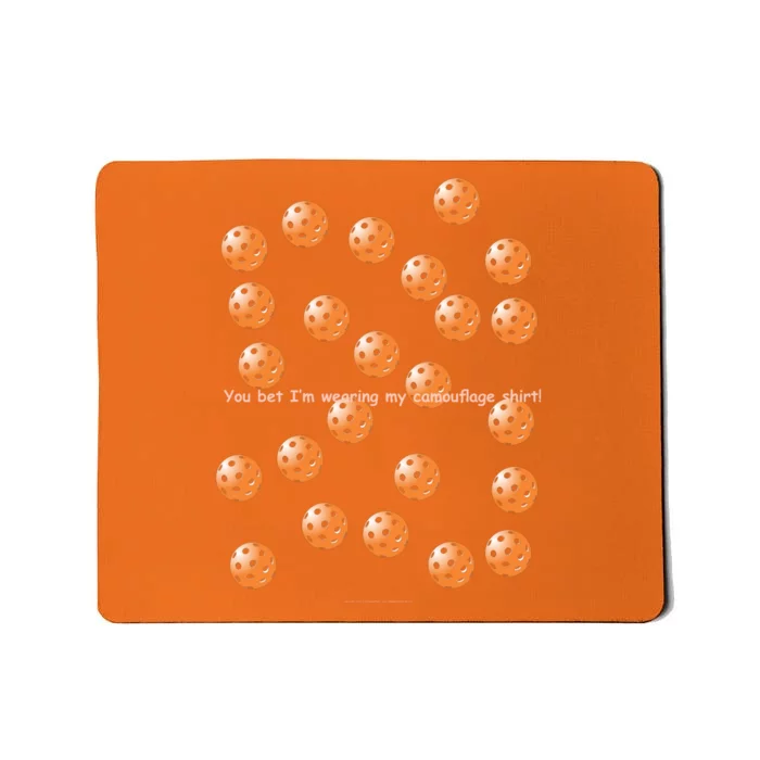 Pickleball Orange Camouflauge Shirt! Mousepad