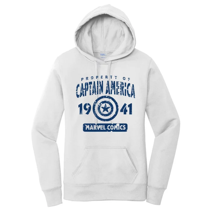 Property Of C.Aptain America Collegiate Women's Pullover Hoodie