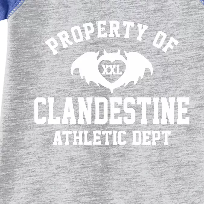 Property Of Clandestine Athletic Dept Xxl Infant Baby Jersey Bodysuit