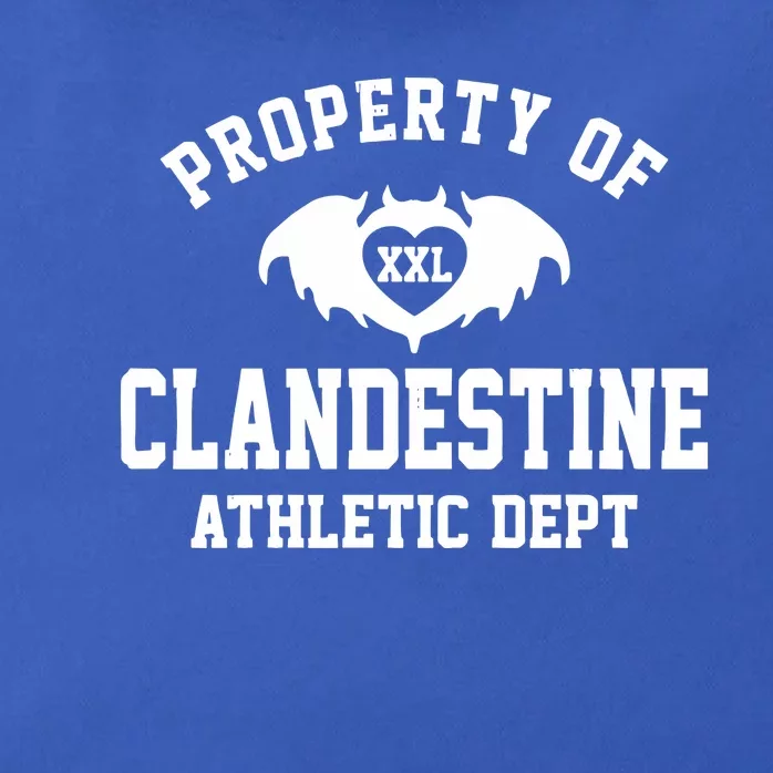 Property Of Clandestine Athletic Dept Xxl Zip Tote Bag