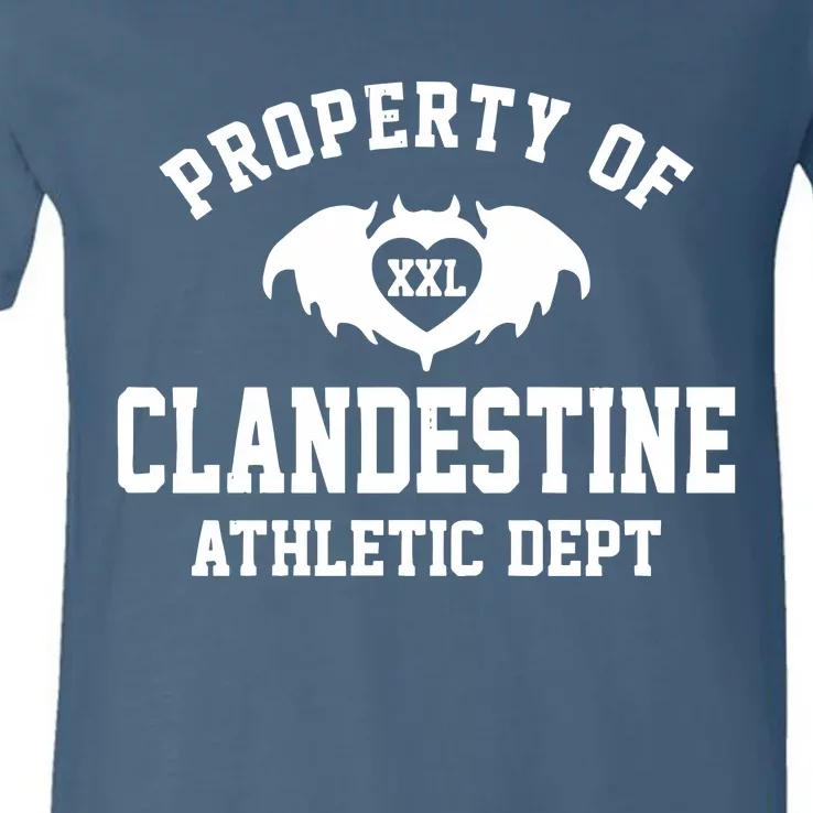 Property Of Clandestine Athletic Dept Xxl V-Neck T-Shirt