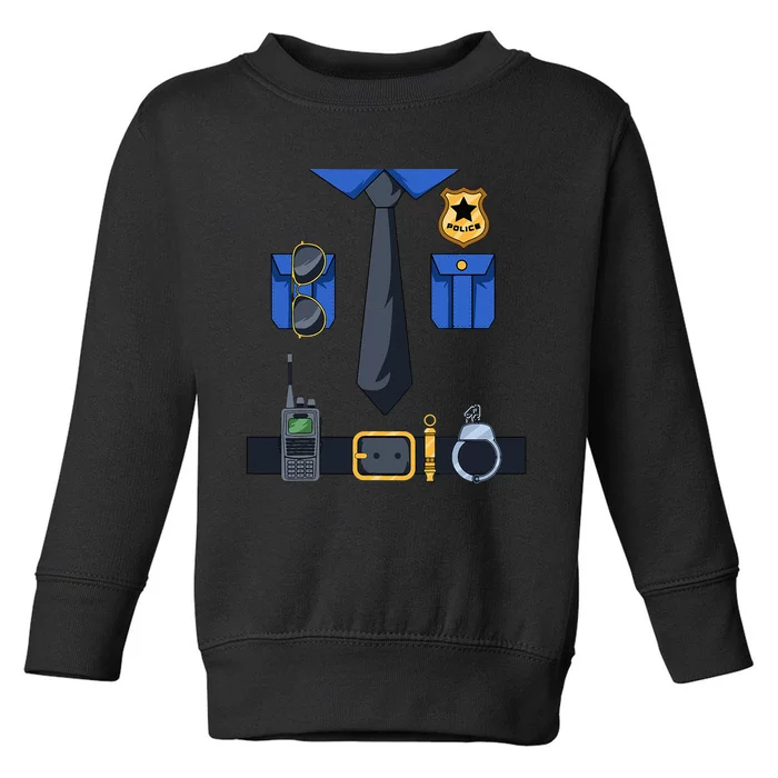 Police Officer Costume Policeman Enforcer Policewoman Cop Toddler Sweatshirt