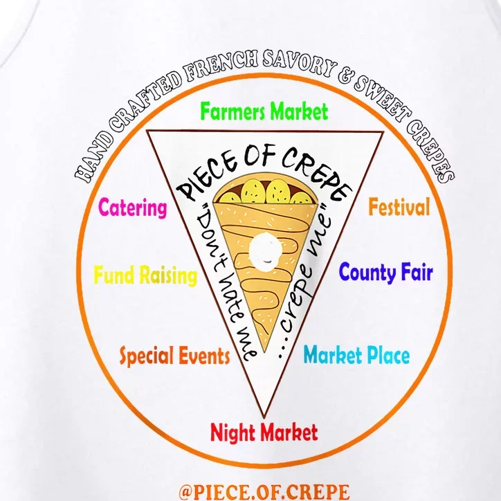 Piece Of Crepe Merch Raglan Baseball Performance Tank