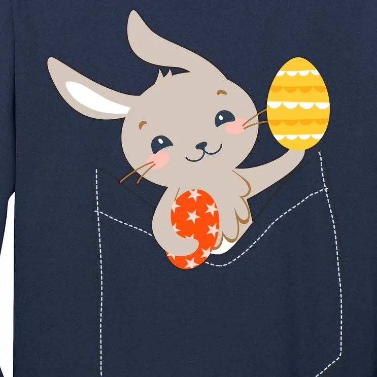 Pocket Easter Bunny Tall Long Sleeve T-Shirt