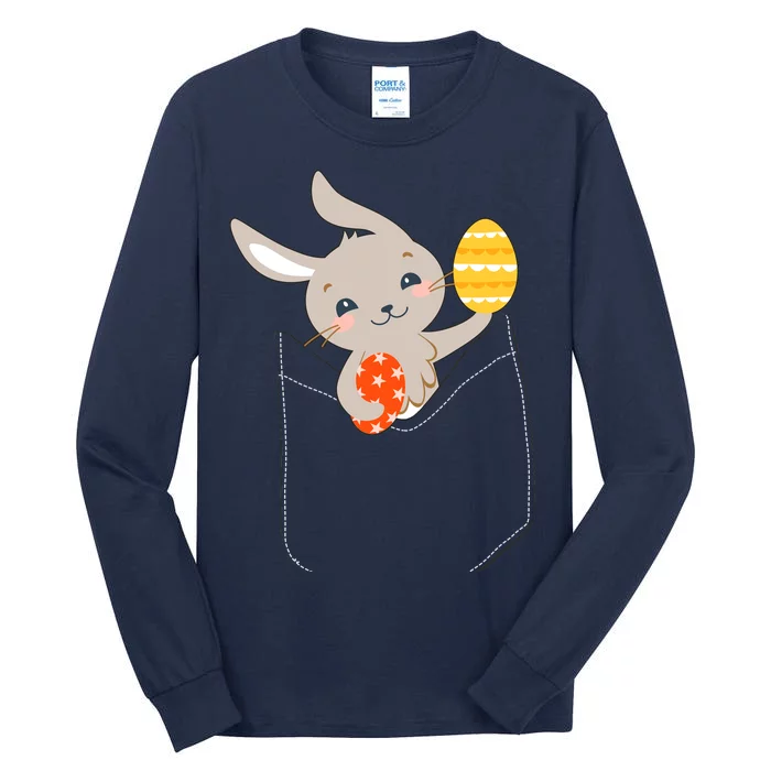 Pocket Easter Bunny Tall Long Sleeve T-Shirt