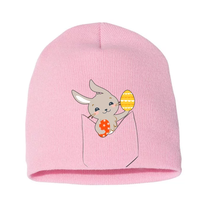 Pocket Easter Bunny Short Acrylic Beanie