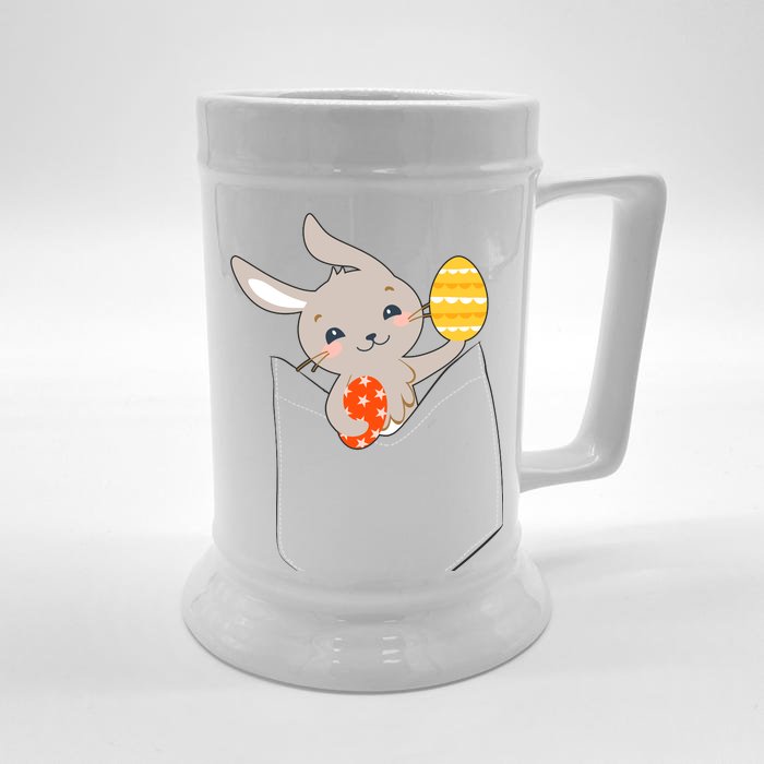 Pocket Easter Bunny Front & Back Beer Stein