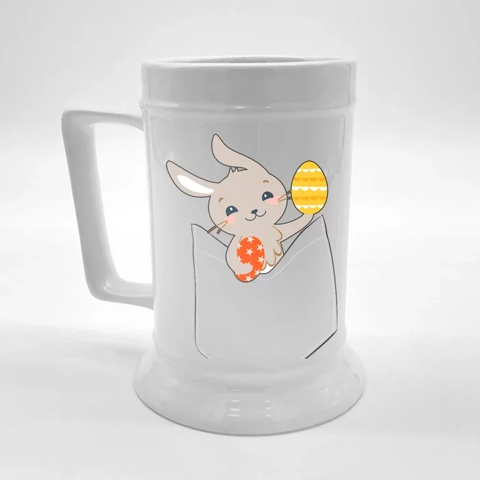 Pocket Easter Bunny Front & Back Beer Stein