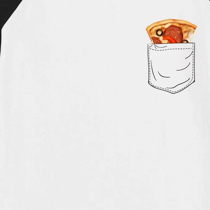 Pocket Pizza Slice Baseball Sleeve Shirt