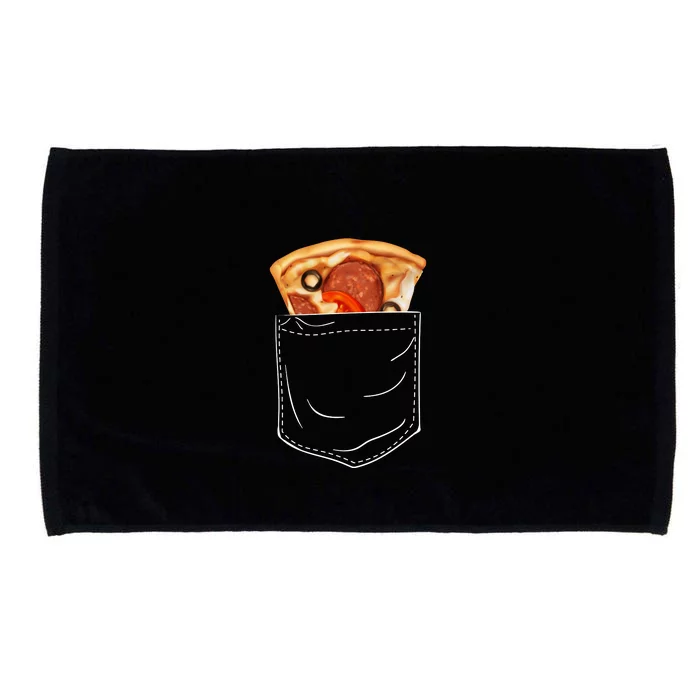 Pocket Pizza Slice Microfiber Hand Towel