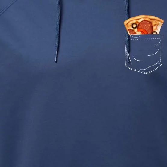 Pocket Pizza Slice Performance Fleece Hoodie