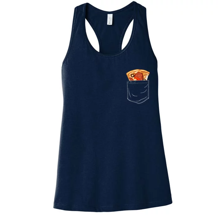 Pocket Pizza Slice Women's Racerback Tank