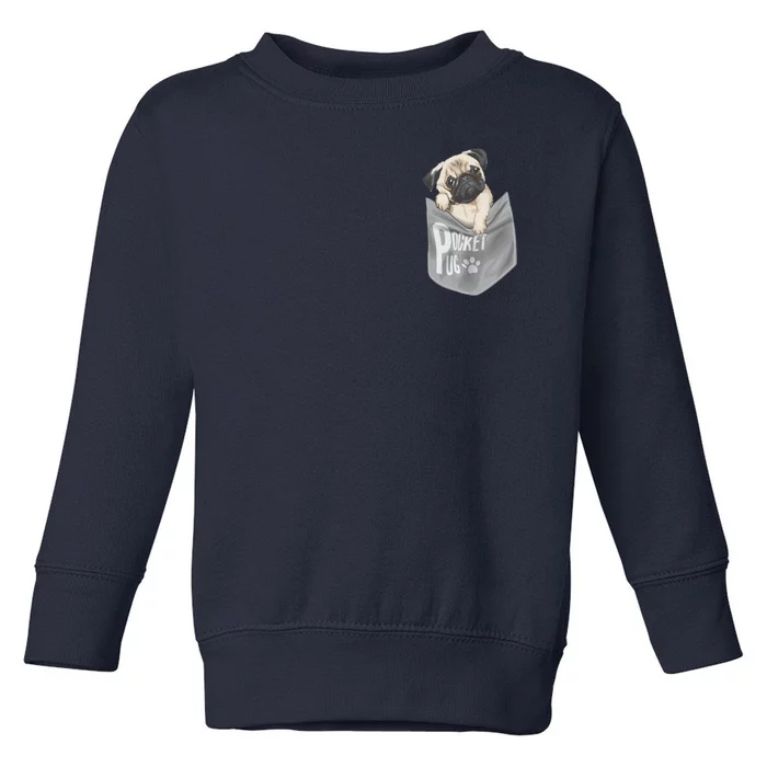 Pocket Pug Cute Toddler Sweatshirt