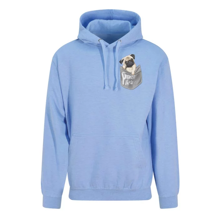 Pocket Pug Cute Unisex Surf Hoodie