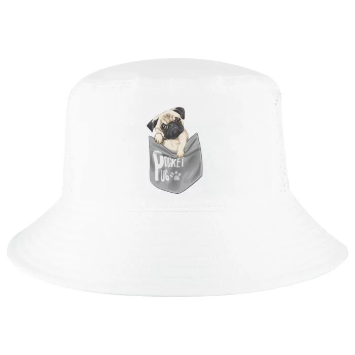 Pocket Pug Cute Cool Comfort Performance Bucket Hat