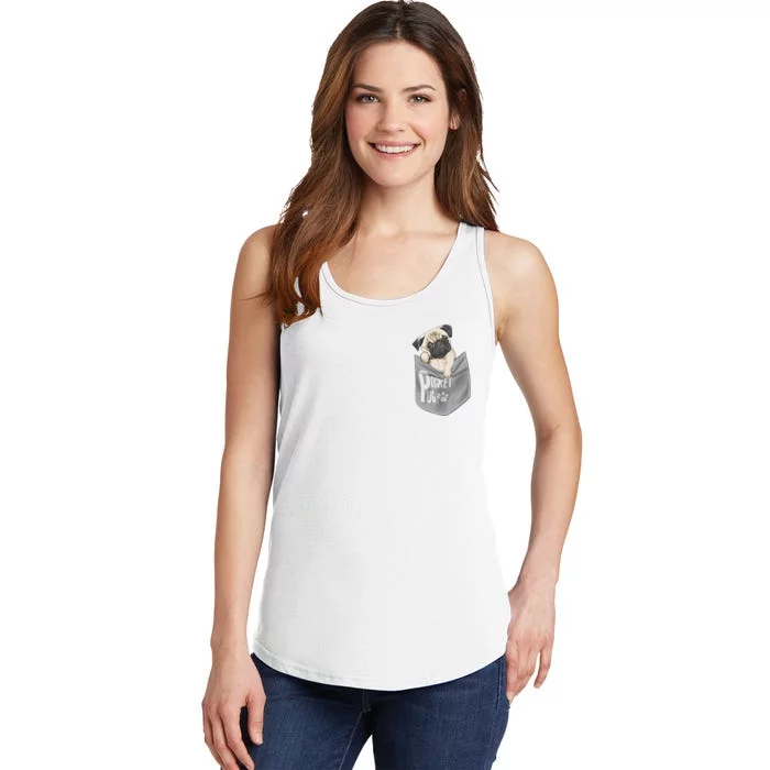 Pocket Pug Cute Ladies Essential Tank