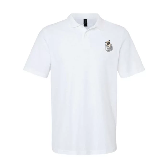 Pocket Pug Cute Softstyle Adult Sport Polo