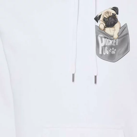 Pocket Pug Cute Premium Hoodie