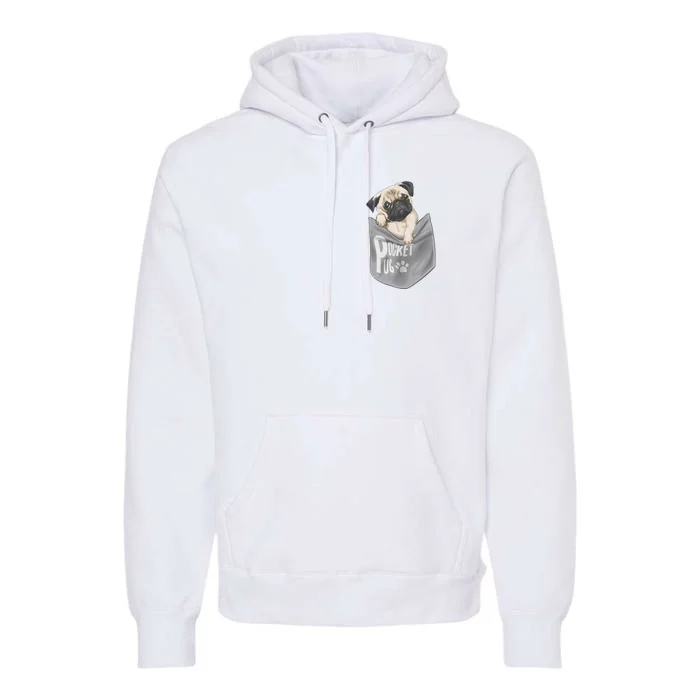 Pocket Pug Cute Premium Hoodie