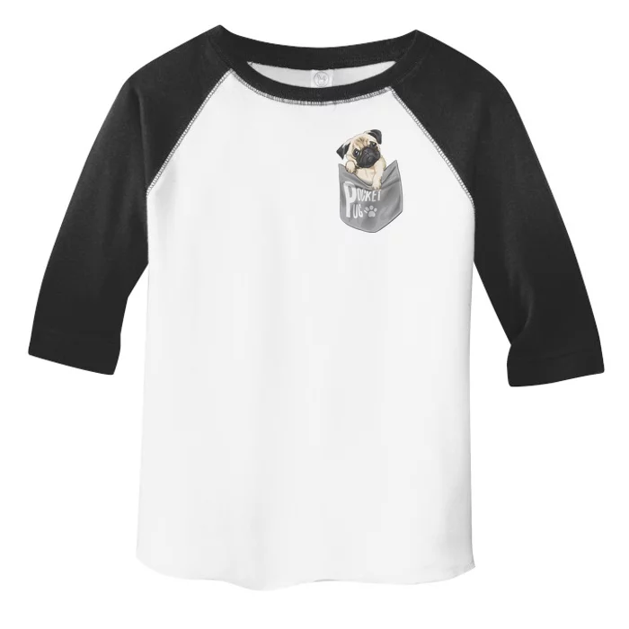 Pocket Pug Cute Toddler Fine Jersey T-Shirt