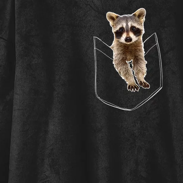 Pocket Raccoon Funny Hooded Wearable Blanket