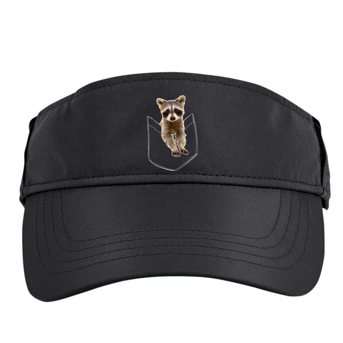 Pocket Raccoon Funny Adult Drive Performance Visor