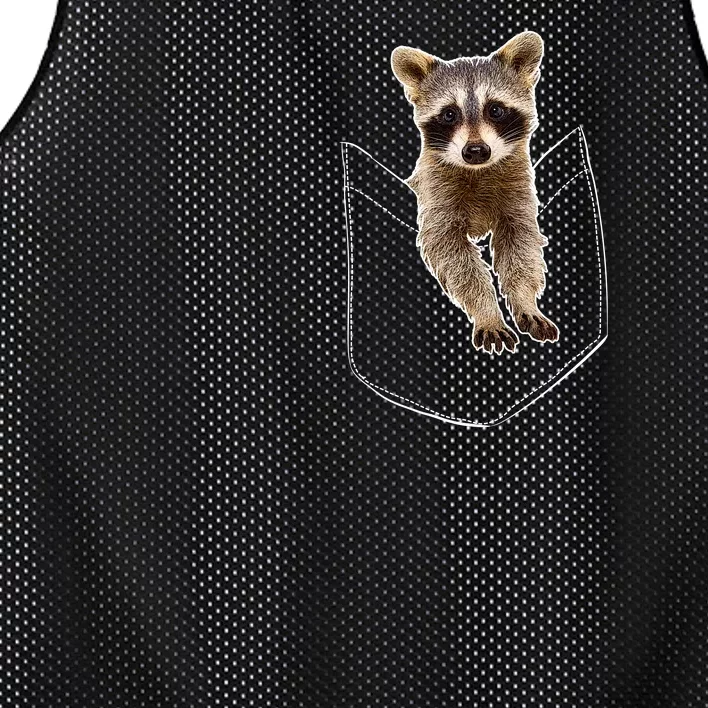 Pocket Raccoon Funny Mesh Reversible Basketball Jersey Tank